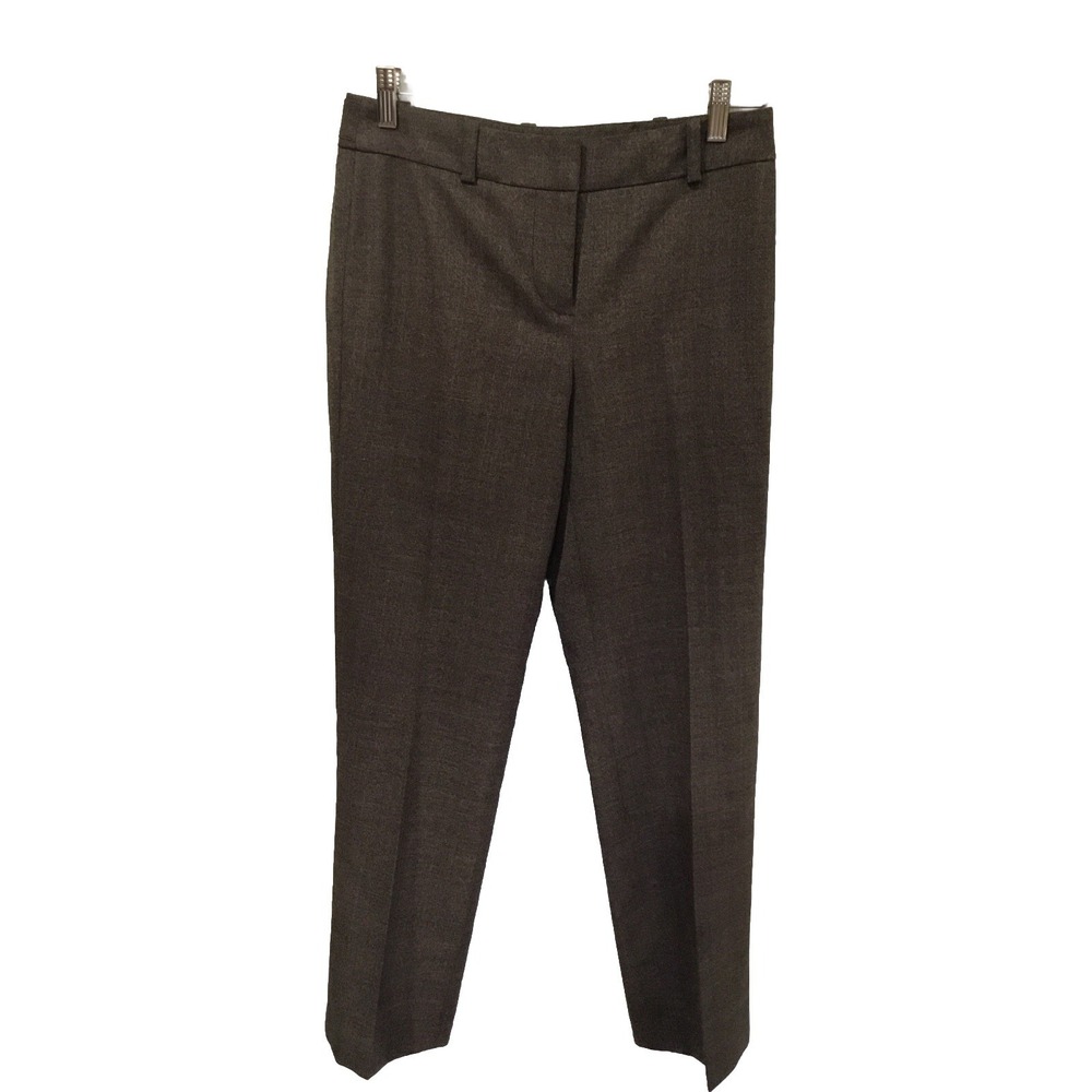 Anne Taylor Fully Lined Grey pants Straight Leg 2P Wool Blend Business Casual
